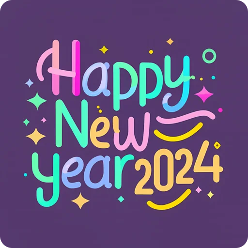 😊 Стикер «Hello 2024» для Telegram