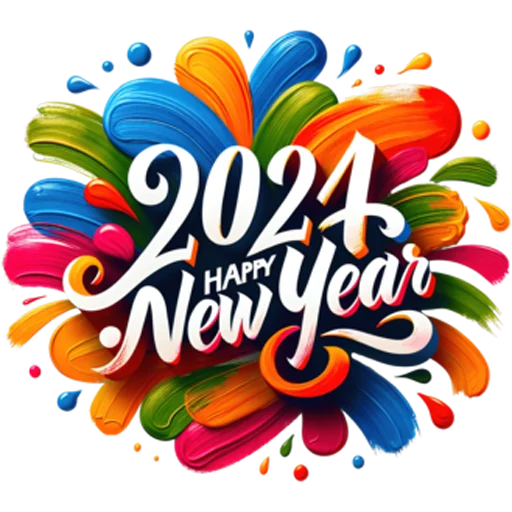 😊 Стикер «Hello 2024» для Telegram