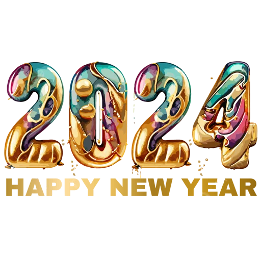 😊 Стикер «Hello 2024» для Telegram