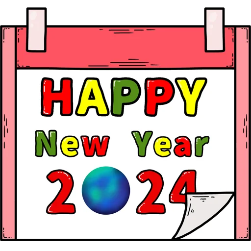 🗓 Стикер «Hello 2024» для Telegram