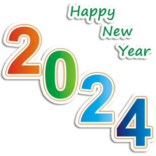 😊 Стикер «Hello 2024» для Telegram