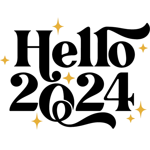 👋 Стикер «Hello 2024» для Telegram