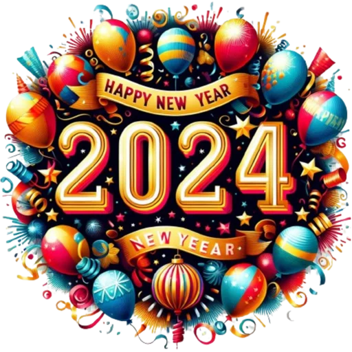 😊 Стикер «Hello 2024» для Telegram