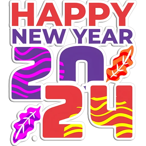 😊 Стикер «Hello 2024» для Telegram
