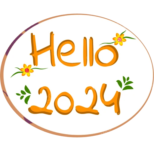 👋 Стикер «Hello 2024» для Telegram