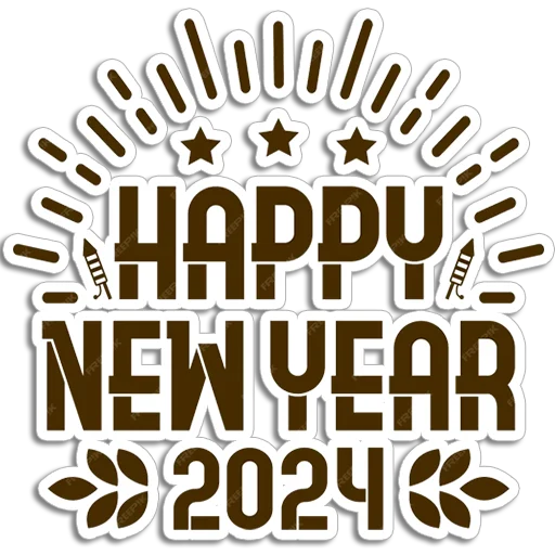 😊 Стикер «Hello 2024» для Telegram