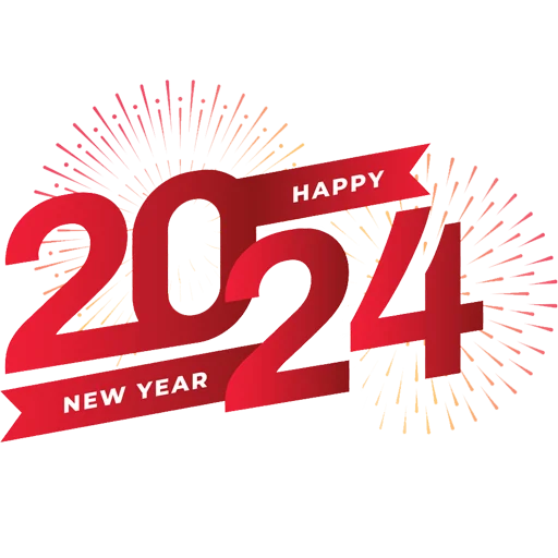 😊 Стикер «Hello 2024» для Telegram