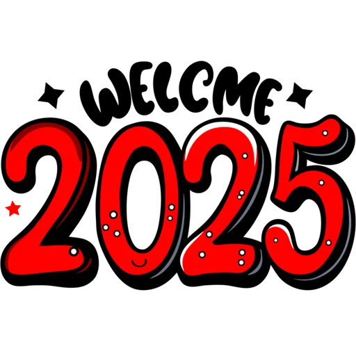 👋 Стикер «Hello 2025» для Telegram