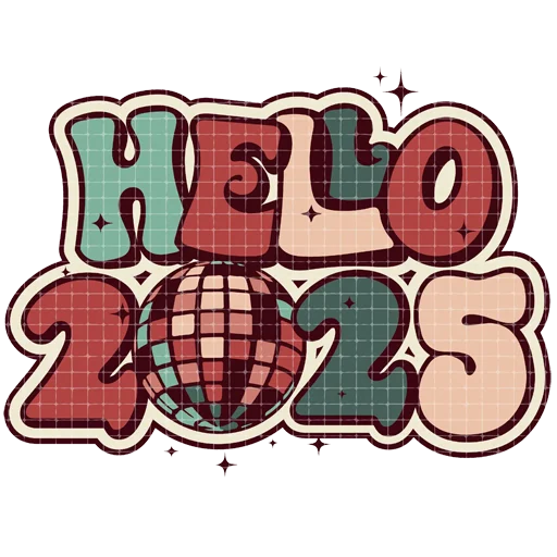 👋 Стикер «Hello 2025» для Telegram