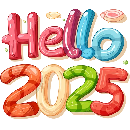 👋 Стикер «Hello 2025» для Telegram