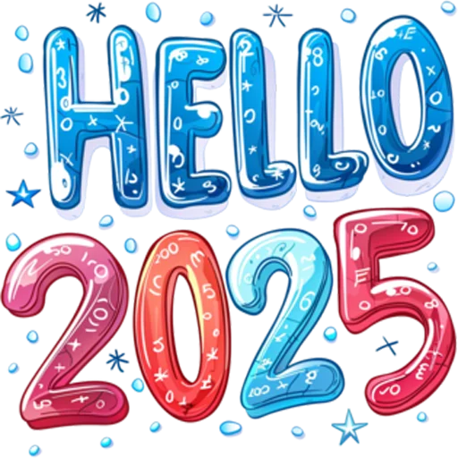 👋 Стикер «Hello 2025» для Telegram