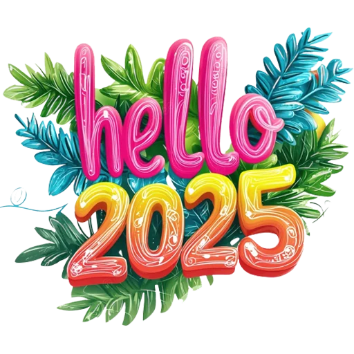 👋 Стикер «Hello 2025» для Telegram