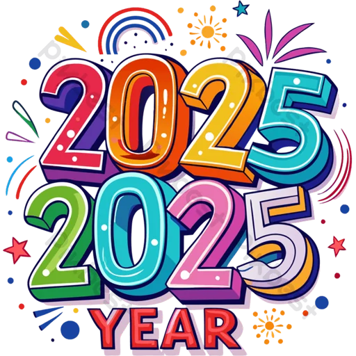🎆 Стикер «Hello 2025» для Telegram