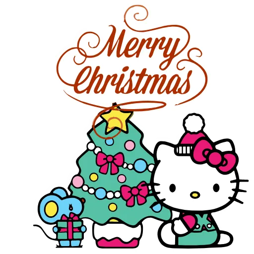 ❤️ Стикер «Kitty Xmas» для Telegram