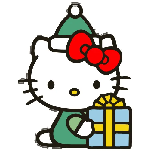 😊 Стикер «Kitty Xmas» для Telegram