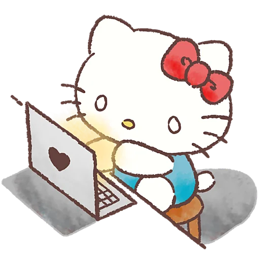 🤓 Стикер «Привет Китти» для Telegram