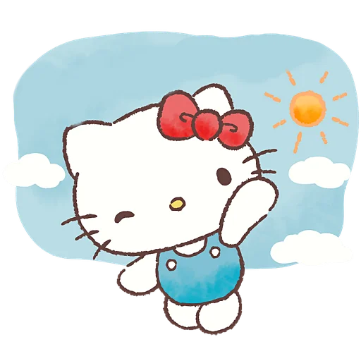 ☀ Стикер «Привет Китти» для Telegram