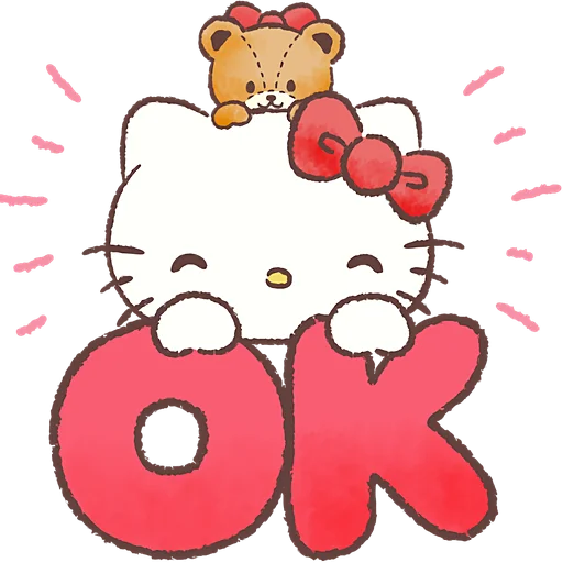 👌 Стикер «Привет Китти» для Telegram