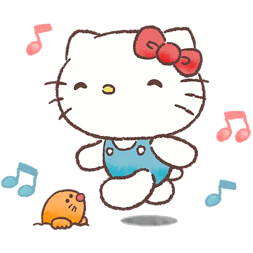 💃 Стикер «Привет Китти» для Telegram