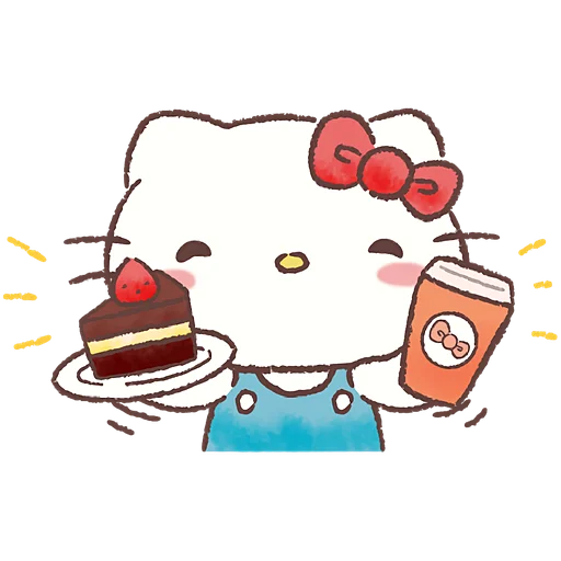 ☕ Стикер «Привет Китти» для Telegram