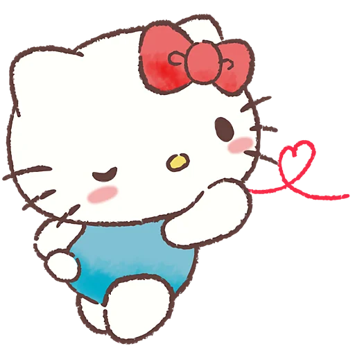 😘 Стикер «Привет Китти» для Telegram