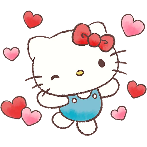 🥰 Стикер «Привет Китти» для Telegram