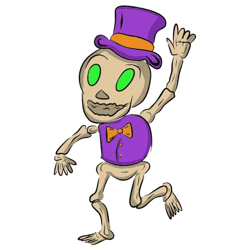 Стикер 44 halloween - фиолетовые буквы