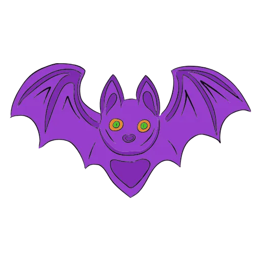 Стикер 36 halloween - фиолетовые буквы