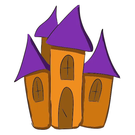 Стикер 48 halloween - фиолетовые буквы