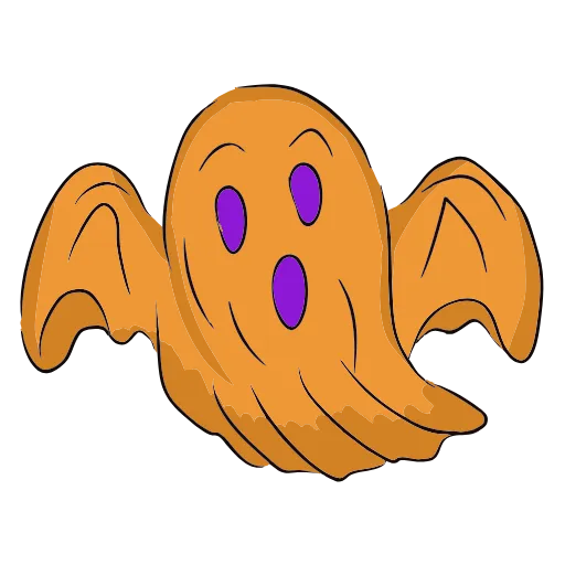 Стикер 38 halloween - фиолетовые буквы