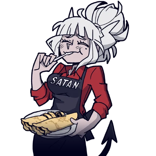 🤤 Стикер «Helltaker pancake ed.» для Telegram