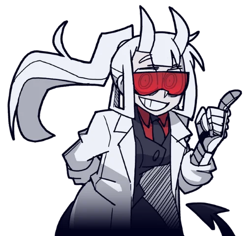 👆 Стикер «Helltaker pancake ed.» для Telegram