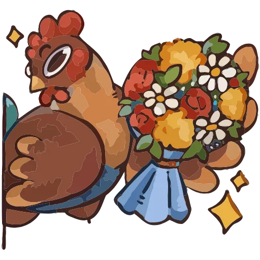 💐 Эмодзи «Курочки» для Telegram