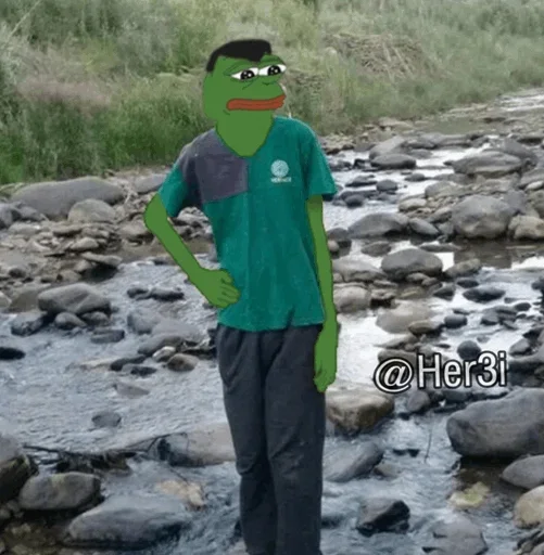🐸 Стикер «Pepe ? -» для Telegram