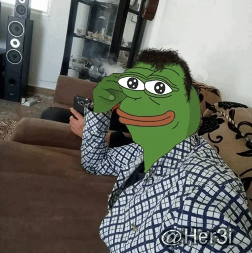 🐸 Стикер «Pepe ? -» для Telegram