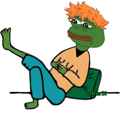 🐸 Стикер «Pepe ? -» для Telegram
