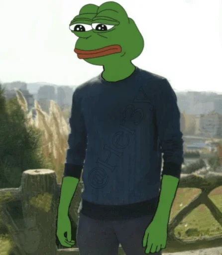 🐸 Стикер «Pepe ? -» для Telegram
