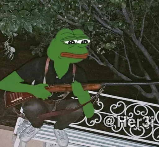 🐸 Стикер «Pepe ? -» для Telegram
