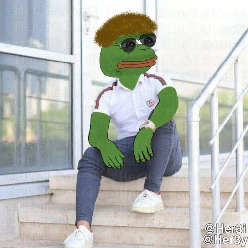 🐸 Стикер «Pepe ? -» для Telegram