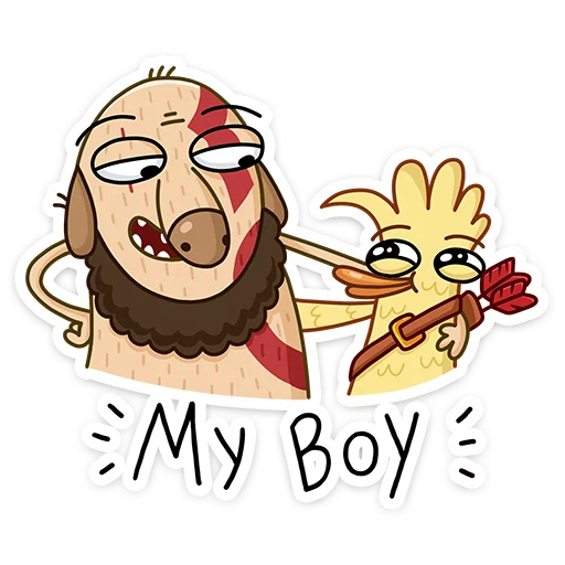 ❤️ Стикер «Герои мышки и клавы» для Telegram