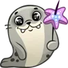 Стикер 6 🦭 Sealcalf - смайлы с тюленем
