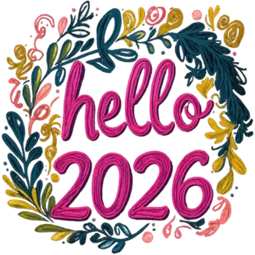 👋 Стикер «Hello 2026» для Telegram