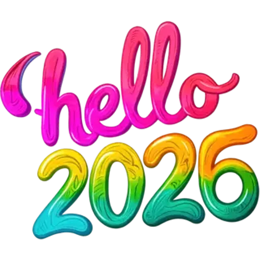 👋 Стикер «Hello 2026» для Telegram