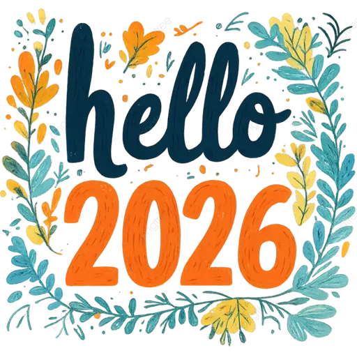 👋 Стикер «Hello 2026» для Telegram