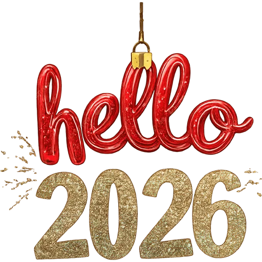 👋 Стикер «Hello 2026» для Telegram