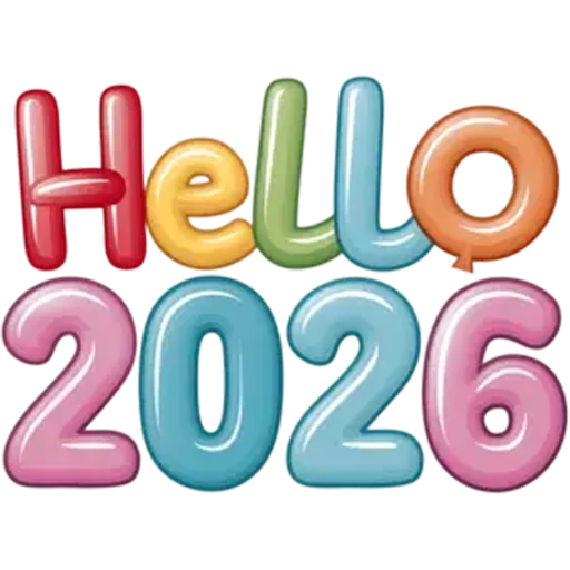 👋 Стикер «Hello 2026» для Telegram