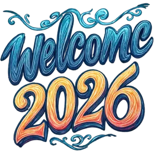 👋 Стикер «Hello 2026» для Telegram