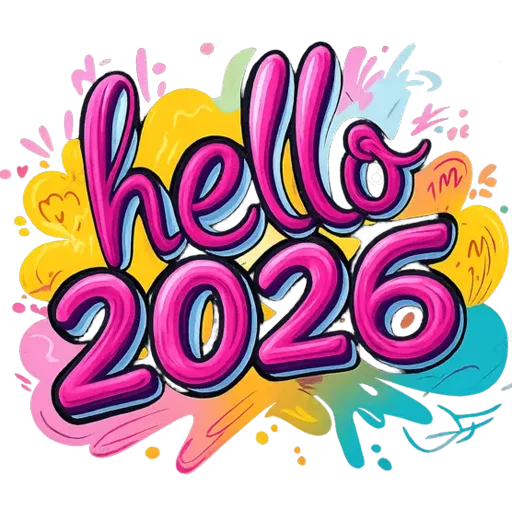 👋 Стикер «Hello 2026» для Telegram