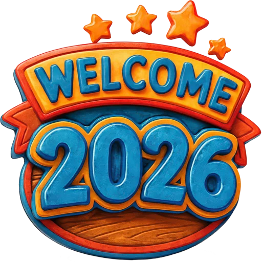 👋 Стикер «Hello 2026» для Telegram