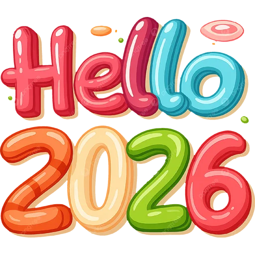 👋 Стикер «Hello 2026» для Telegram